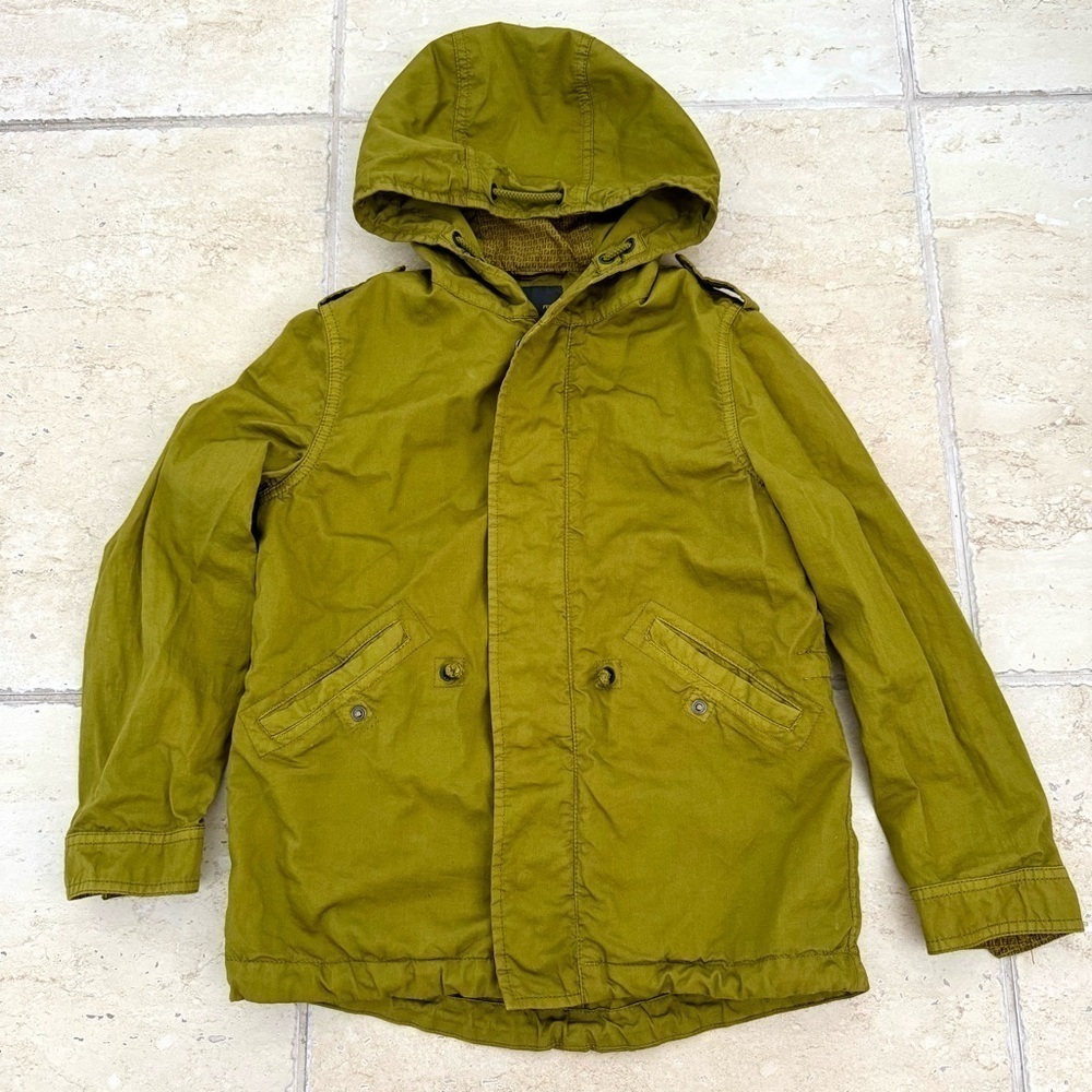 Fendi Khaki Green Jacket For Kids, Size 6A